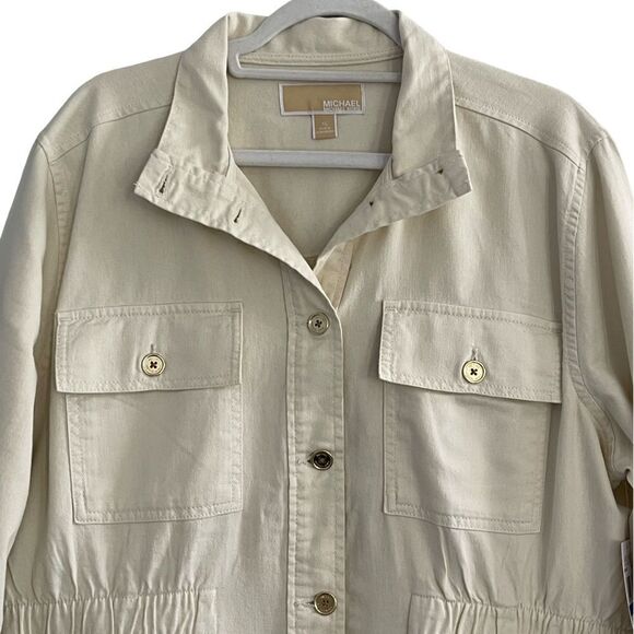Micheal Kors Utility Jacket Color: Bone Size: XLG - Picture 4 of 9